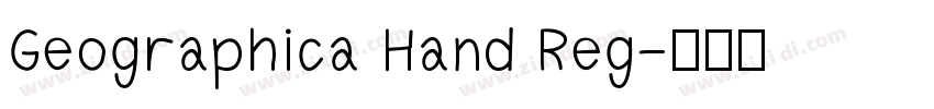 Geographica Hand Reg字体转换